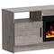Homeroots 70in Gray Wood Fireplace Entertainment Center With Fireplace 723801 - alternate 2