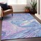 Homeroots 3' X 5' Sky Blue Lavender And Ivory Abstract Washable Indoor Outdoor Area Rug 602671 - alternate 4