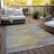 Homeroots 10' X 14' Gold Gray And Charcoal Abstract Washable Indoor Outdoor Area Rug 587169 - alternate 2