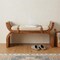 Homeroots 47in Brown Solid Wood Storage Bench With Cabinet 718246 - alternate 2