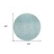 Homeroots 8' Aqua And Ivory Round Abstract Washable Indoor Outdoor Area Rug 587394 - alternate 2