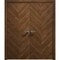 Sartodoors Interior Solid French Double Doors 36 x 80 inches, Ego 5005 Cognac Oak Veneer, Wood Interior Solid EGO5005DD-DKO-36 - alternate 1