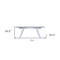 Homeroots 71" Gray and White Ceramic and Metal Self-Storing Leaf Extendable Dining Table 555187 - alternate 2