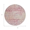 Homeroots 8' Pink And Ivory Round Argyle Washable Indoor Outdoor Area Rug 615820 - alternate 2