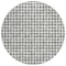 Homeroots 8' Gray Charcoal And Silver Round Geometric Washable Indoor Outdoor Area Rug 583296 - alternate 2