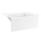 Kingston Brass 48" Acrylic Rectangular 3-Wall Alcove Tub, Right Hand Drain, Glossy White VTAM4836R22T - alternate 3