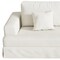 Homeroots 94" White Chenille Modular Stainless Steel Sleeper Sofa With Toss Pillows 706811 - alternate 2