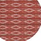 Homeroots 8' Red Ivory And Gray Round Geometric Washable Indoor Outdoor Area Rug 599666 - alternate 2