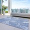 Homeroots 8' X 10' Blue And Sky Blue Abstract Washable Indoor Outdoor Area Rug 587473 - alternate 2