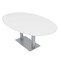Skutchi Designs Boval Conference Table With Power Unit, 48 in W, 84 in L, White HAR-BOVL-48X84-DOU-W960-NA - alternate 1