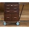 Gerstner 5-Drawer Dark Oak Compact Roller Cabinet GI-R20-D - alternate 2