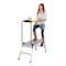 Vestil Alum Folding Step Platform, Tray, 15x35, 50.3125 Overall Height, Aluminum, Silver AFSP-2-TT - alternate 2