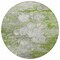 Homeroots 8' Olive Green And Gray Round Abstract Washable Indoor Outdoor Area Rug 582172 - alternate 2
