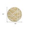 Homeroots 8' Gold And Ivory Round Geometric Washable Indoor Outdoor Area Rug 600452 - alternate 2