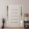 Vdomdoors Front Exterior Prehung Metal-Plastic Door, Manux 8415 White Silk, 2 Side Sidelite Transoms, Office MANUX8415EXD-WS-W14+32+14xH80-RH - alternate 2