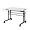 Homeroots Adjustable White Wood and Stainless Steel Writing Desk 723745 - alternate 2