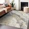 Homeroots 5' X 8' Gold And Silver Abstract Washable Indoor Outdoor Area Rug 618425 - alternate 3