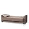 Homeroots 87" Brown Chenille Convertible Futon Sleeper Sofa And Toss Pillows With Storage 607102 - alternate 3