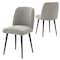 Homeroots Set of Two Gray And Black Upholstered Fabric Dining Side Chairs 564815 - alternate 2