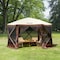 Vevor Pop Up Gazebo Tent Pop-Up Screen Tent 6 Sided Canopy Sun Shelter Brown FY-003 - alternate 2