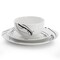 Elama Sarah 12 Piece Porcelain Black Ribbon Dinnerware Set, Service for 4 in White and Black 750123737M - alternate 2