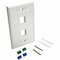 Tripp Lite Tripp Lite 2-Port Keystone Faceplate, Single Gang, ID Labels, White, TAA N042-001-WH - alternate 2