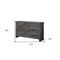 Homeroots 57" Gray Solid and Manufactured Wood Six Drawer Double Dresser 486001 - alternate 2