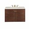 James Martin Vanities Amberly 36" Single Vanity, Mid-Century Walnut, w/ 3 CM Siberian Silestone Top 670-V36-WLT-3SFR - alternate 2