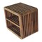 Homeroots 18" Brown Solid Wood Carved Geometric Floating Nightstand 653839 - alternate 2