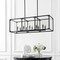 Jonathan Y Paysan 35" Linear 10-Light Adjustable Iron/Seeded Glass Rustic Farmhouse LED Pendant, Oil Rubbed Bron JYL7515A - alternate 2