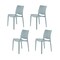 Homeroots Set of Four Baby Blue Heavy Duty Plastic Outdoor Stacking Dining Chairs, 4PK 565207 - alternate 1