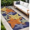 Homeroots 8' Blue Yellow And Orange Starfish Indoor Outdoor Runner Rug 546868 - alternate 2