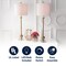 Jonathan Y Hollis 34" Metal LED Table Lamp, Brass with Crystal Base, 2PK JYL2010A-SET2 - alternate 2