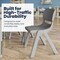 Flash Furniture 3 PC Plastic Activity Table and 2 Chairs Set, 10.5 in Seat Height-Soft Gray YU-YCX-0023-2-SQR-TBL-SFTGY-R-GG - alternate 3