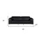 Homeroots 89" Black Italian Leather Solid Wood Sofa 720449 - alternate 2