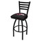 Holland Bar Stool Co 30" Blk Wrinkle Southern Illinois Swivel Bar Stool, Ladder Back L01430SouIll - alternate 1