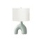 Monarch Specialties Lighting, 25"h, Table Lamp, Green Ceramic, Ivory / Cream Shade, Contemporary, Modern I 9664 - alternate 1