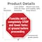 Signmission Forklifts Must Completely Stop and, 6 Inch X 6 Inch, Plastic Sign OC-P-6-256 - alternate 2