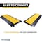 Kable Kontrol Cable Ramp, 3 in H, 38 in L, 20 in W, 3 Channel, Polyurethane/Rubber, Black, Yellow CP9973 - alternate 2