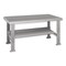 Pucel FS Series Steel Top Workbench with Shelf, 120 in W x 24 in D x 32-1/2 in H - 37-1/2 in H, Red FS-24120-ABL - alternate 1