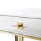Homeroots 22" Gold And White Square End Table With Drawer 543912 - alternate 2