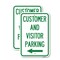 Signmission Customer and Visitor Parking With Left Arrow, 18'' X 24'' 2 Signs, Heavy Gauge Aluminum, 2PK A-1824-2PACK-24216 - alternate 1
