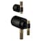 Brizo Litze Tempassure Thermostatic Valve With Diverter Trim Handle Kit, T-Lever Matte Black/Luxe Gold HL7533-BLGL - alternate 2