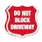 Signmission Driveway Shield Sign Do Not Block Drivew, 18 inch X 18 inch, Plastic Sign, 2PK SHI-P-2PACK-18-378 - alternate 1