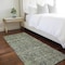 Homeroots 8' Blue And Green Floral Washable Indoor Outdoor Runner Rug 564330 - alternate 2