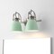 Jonathan Y Phineas 16.25" 2-Light Adjustable Farmhouse Bohemian Iron LED Vanity Light, Mint Green/Nickel JYL1115C - alternate 2
