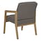 Office Star Products Medium Oak Finish Visitor's Chair with Castillo Metal Memory Foam Seat WD580-K006 - alternate 2