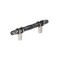 Amerock Carrione 3 inch 76mm Center-to-Center Marble Black/Polished Nickel Cabinet Pull BP36639MBKPN - alternate 1