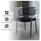 Leisuremod Ervilla Dining Chair in Black Steel Frame with Black Wicker Back and Black Seat, 4PK ECBL-20BL-BL4 - alternate 3