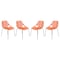 Leisuremod Modern Asbury Dining Chair with Chromed Legs, Orange, 4PK AC16OR4 - alternate 1